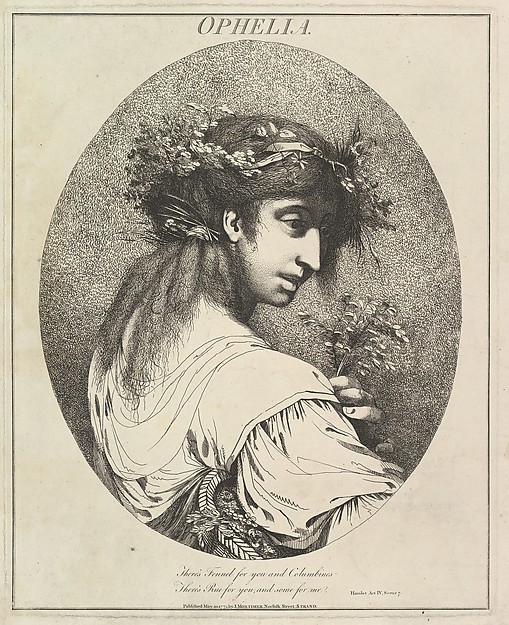 John Hamilton Mortimer, Ophelia, from "Twelve Characters from Shakespeare"