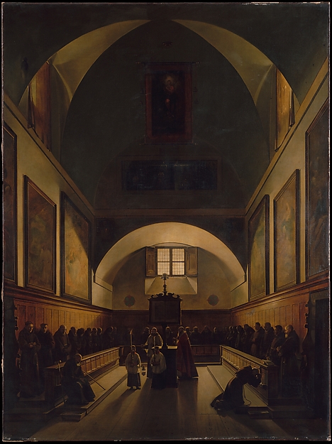 François Marius Granet, The Choir of the Capuchin Church in Rome