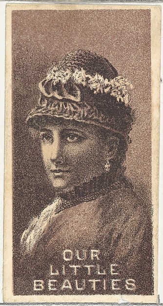 Allen & Ginter, From the Actresses series (N57) promoting Our Little Beauties Cigarettes for Allen & Ginter brand tobacco products