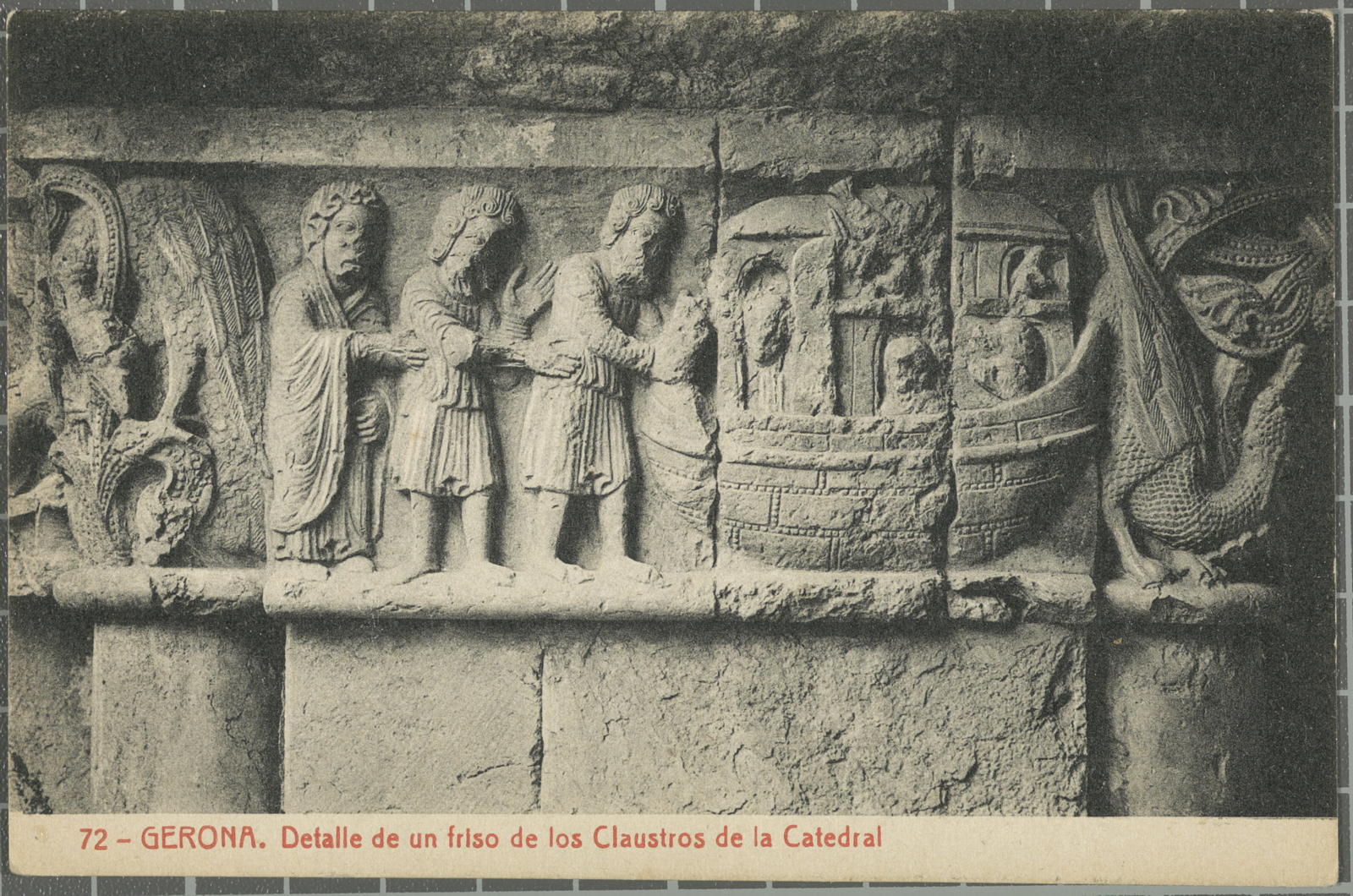 Desconegut, 72 -Gerona. Detalle of a frieze of los Claustros of the Cathedral