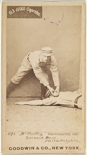 Goodwin & Company, Thomas Francis Michael "Tommy" McCarthy, 2nd Base, Philadelphia, from the Old Judge series (N172) for Old Judge Cigarettes