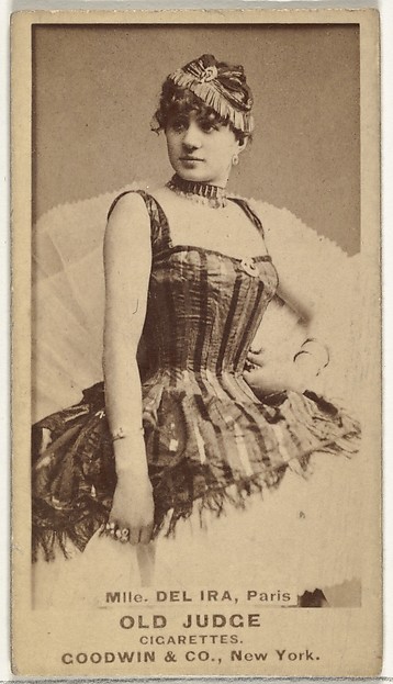 Goodwin & Company, Mlle. Del Ira, Paris, from the Actors and Actresses series (N171) for Old Judge Cigarettes