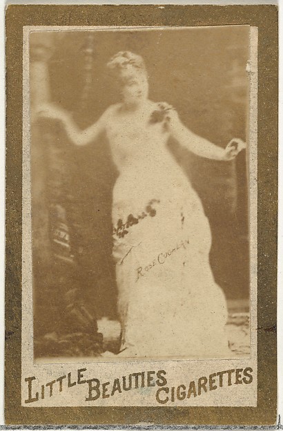 Allen & Ginter, From the Actresses and Celebrities series (N60, Type 1) promoting Little Beauties Cigarettes for Allen & Ginter brand tobacco products