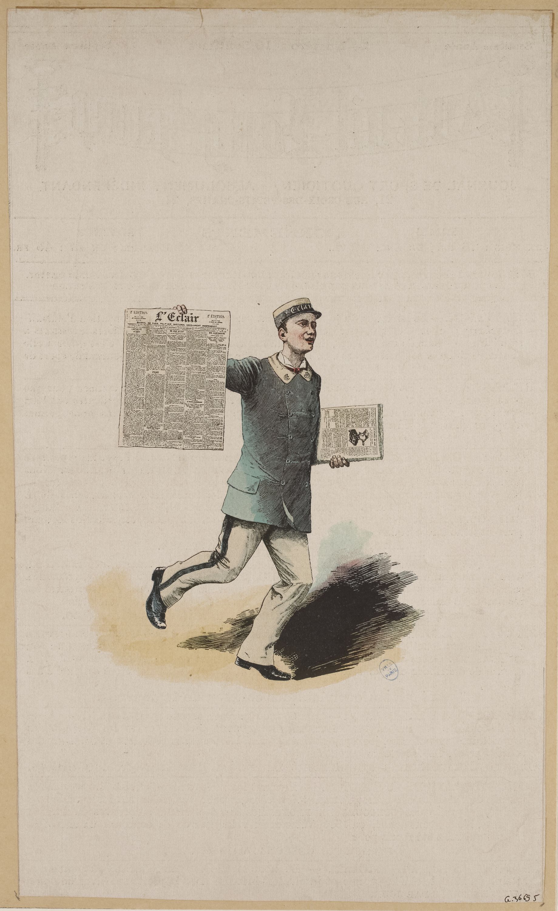 Anonyme, Crieur du journal L'Eclair