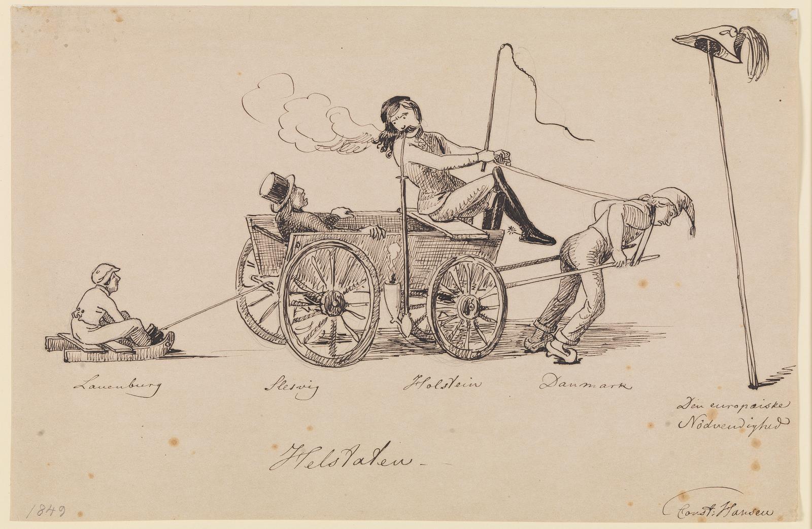 Constantin Hansen, Helstaten. Politisk satirisk blad