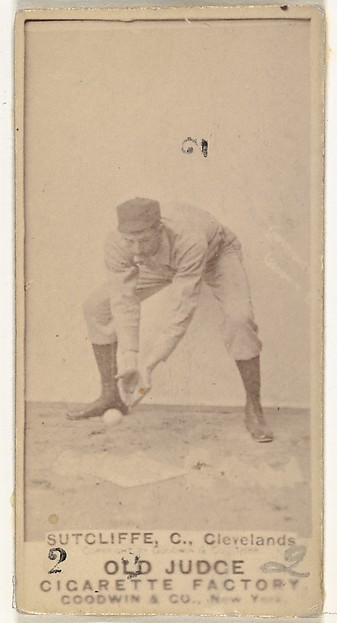 Goodwin & Company, Elmer Ellsworth "Sy" Sutcliffe, Catcher, Cleveland, from the Old Judge series (N172) for Old Judge Cigarettes