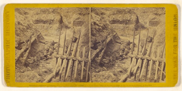 Edward and Henry T. Anthony & Co., This Picture is a good view of the Covered Ways inside the Rebel Fort Mahone, called by the Soldiers "Fort Damnation."...