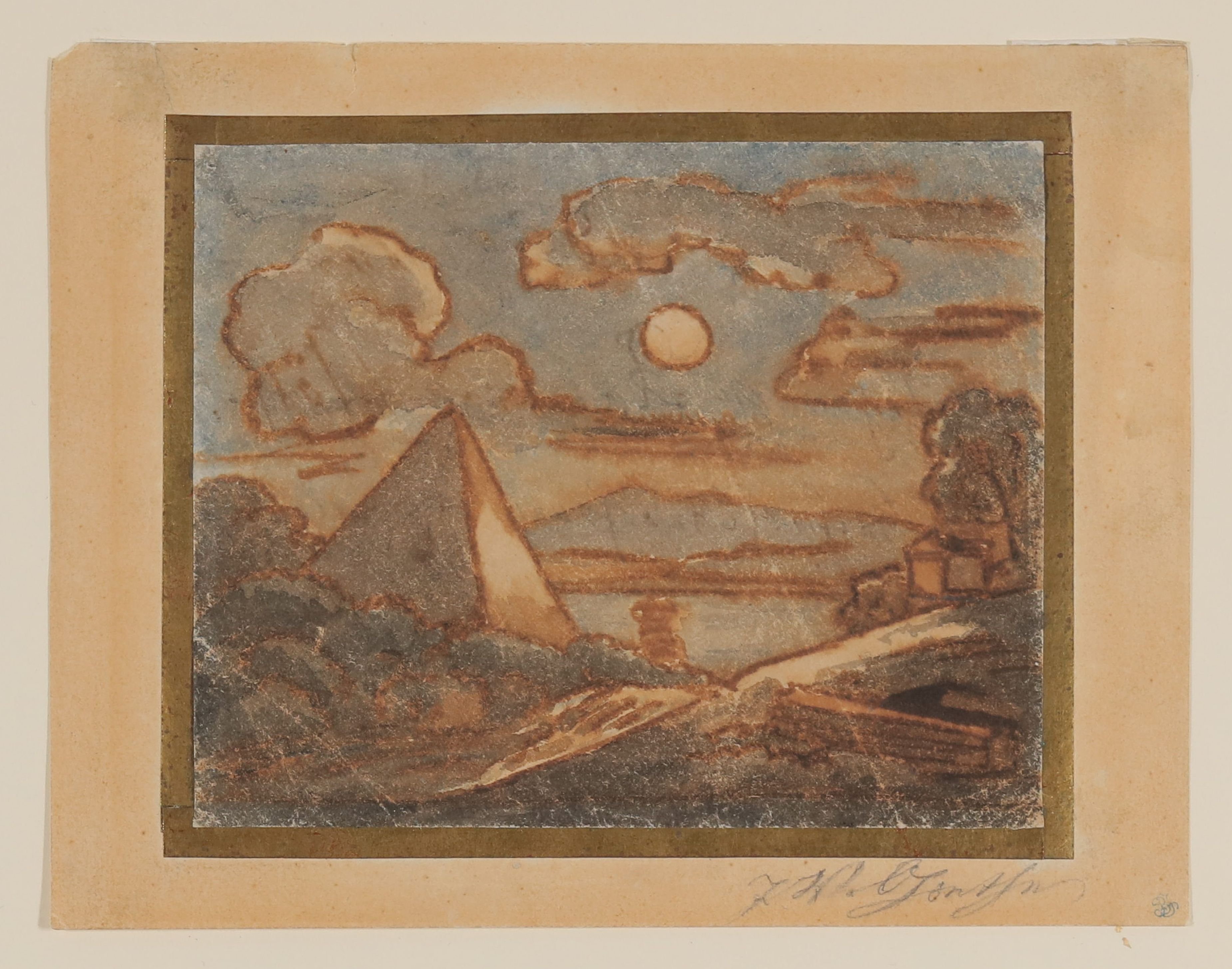 Johann Wolfgang von Goethe, Pyramide am Ufer eines Sees bei Vollmond