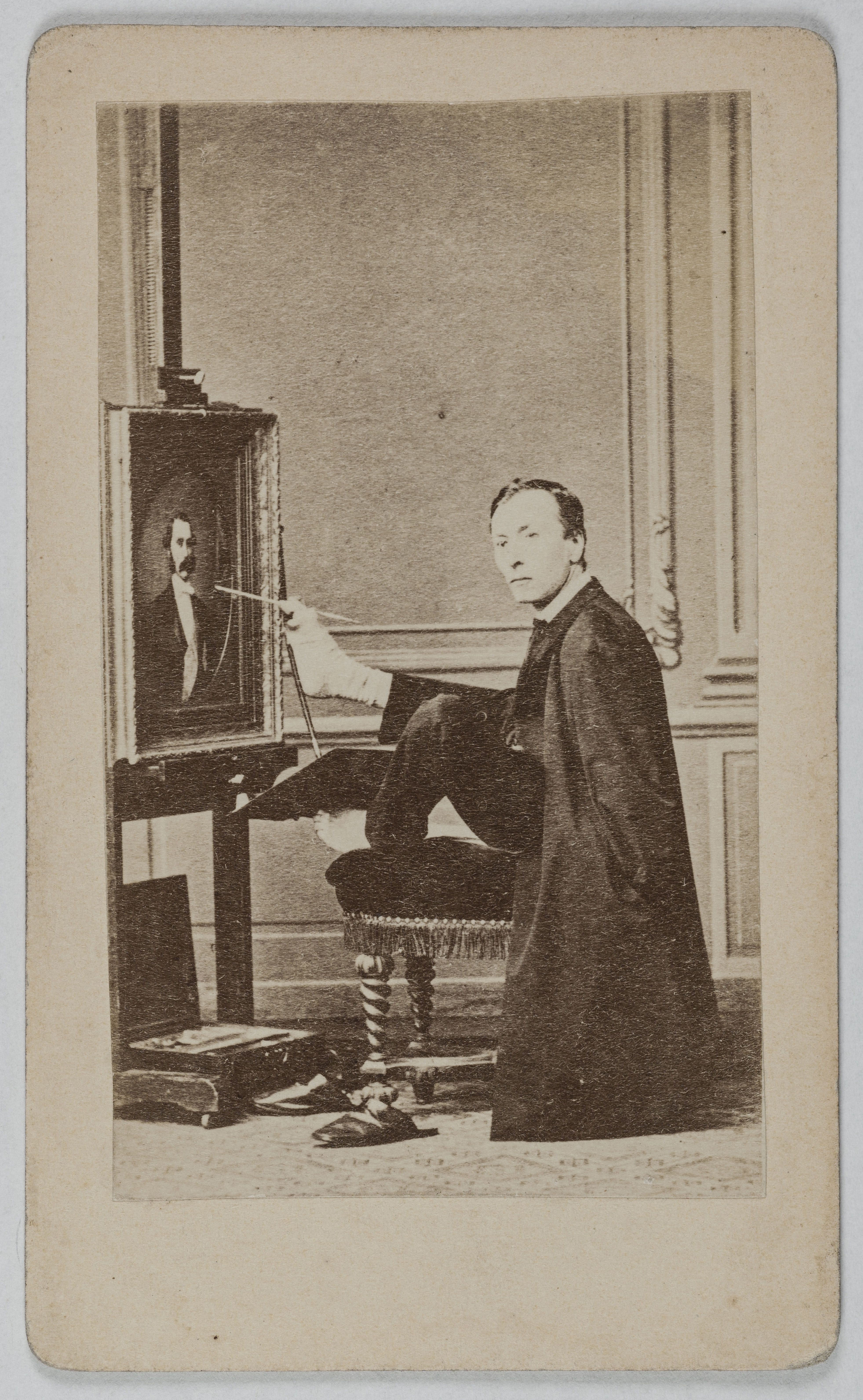Anonyme, Portrait de Felu Charles, (1820-1900), (peintre belge)
