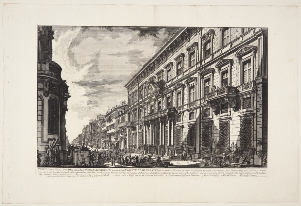 Giovanni Battista Piranesi, Det Franske Akademi i Palazzo Salviati-Mancini på Corso'en, Rom, grundlagt af Louis XIV, konge af Frankring, for franske studerende i maler-, skulptur- og bygningskunst