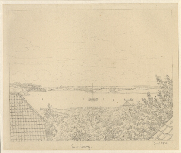 C.W. Eckersberg, Udsigt mod Taasinge fra Eckersbergs vindue i Svendborg.