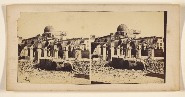 Francis Frith, [Unidentified ruins, domed building at back]