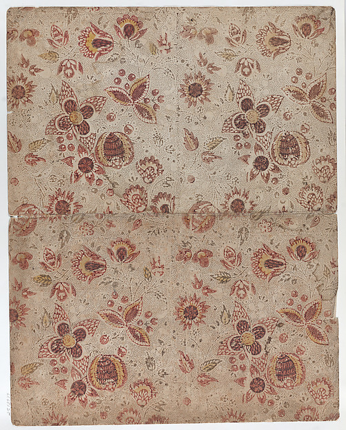 Anonymous, Book cover with overall floral and dot pattern