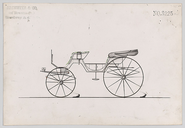Brewster & Co., Design for Cabriolet (?) Phaeton, no. 3225a