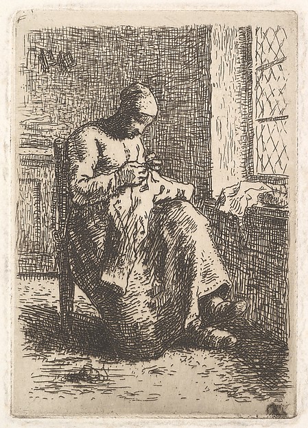 Jean-François Millet, The Seamstress