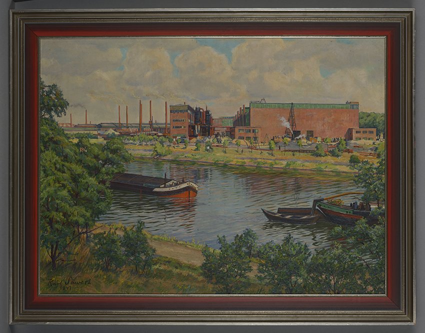 Karl Säwert, Blick auf den Silokanal und die Mitteldeutschen Stahlwerke Brandenburg (Havel), 1941