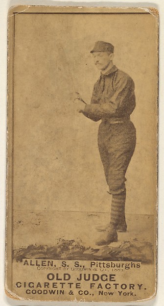 Goodwin & Company, Bob Allen, Shortstop, Pittsburgh, from the Old Judge series (N172) for Old Judge Cigarettes