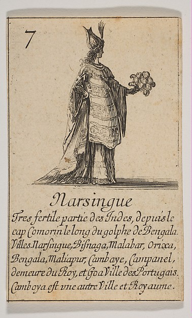 Stefano della Bella, Narsingue, from "Jeu de la Géographie"