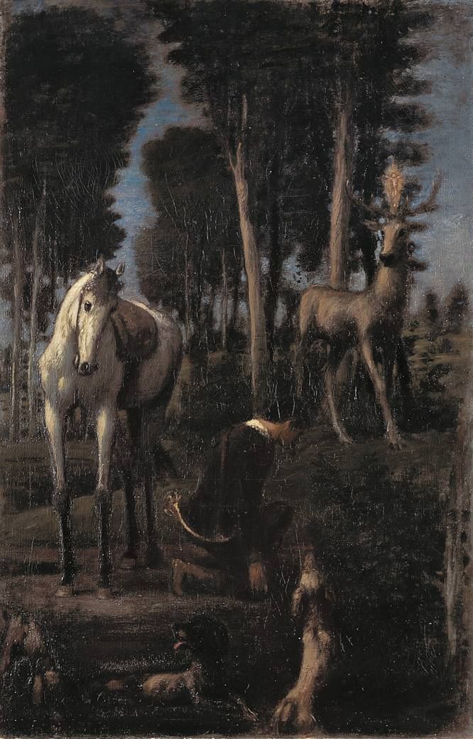 Hans von Marées, Die drei Reiter II: Hl. Hubertus