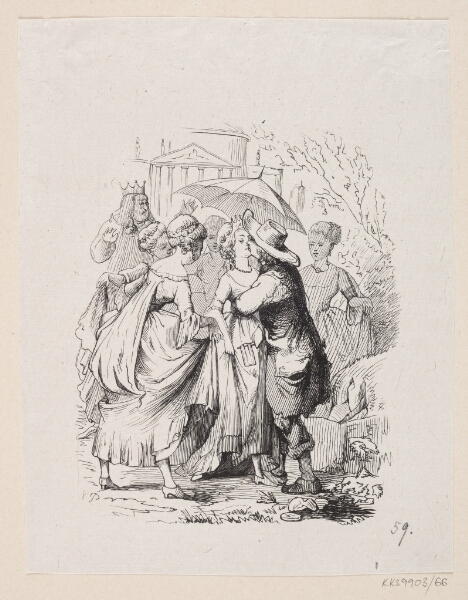 H.P. Hansen, Illustration til "Svinedrengen" i H.C. Andersen, "Eventyr og Historier", Bind 1