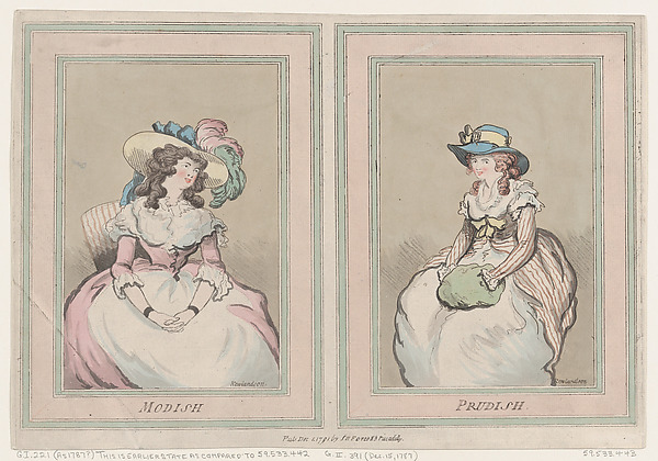 Thomas Rowlandson, Modish and Prudish