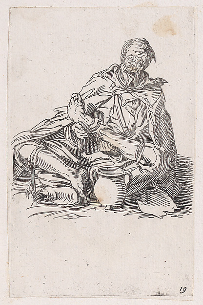 Anonymous, Reverse Copy of Le Malingreux (The Sickly Man), from Les Gueux suite appelée aussi Les Mendiants, Les Baroni, ou Les Barons (The Beggars, also called the Barons)