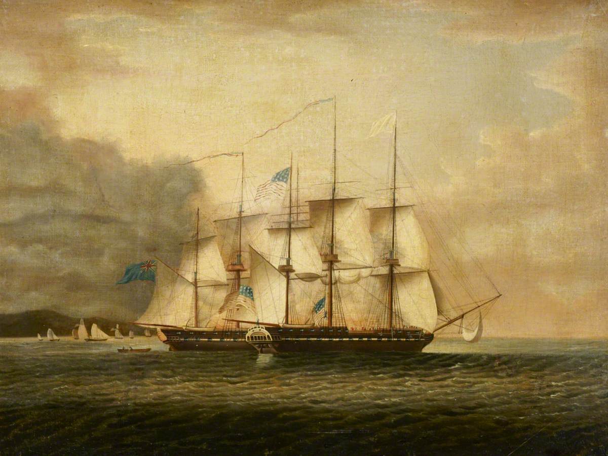 Robert Dodd, HMS Shannon taking USS Chesapeake, 1 June 1813