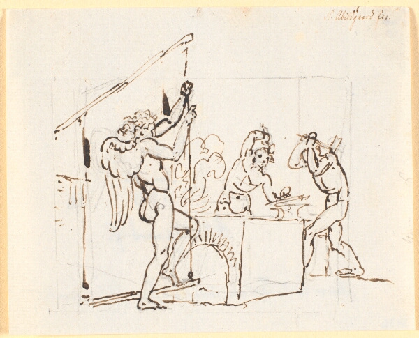 Nicolai Abildgaard, Amors pile smedes