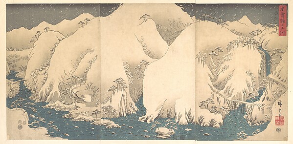 Utagawa Hiroshige, The Kiso Mountains in Snow