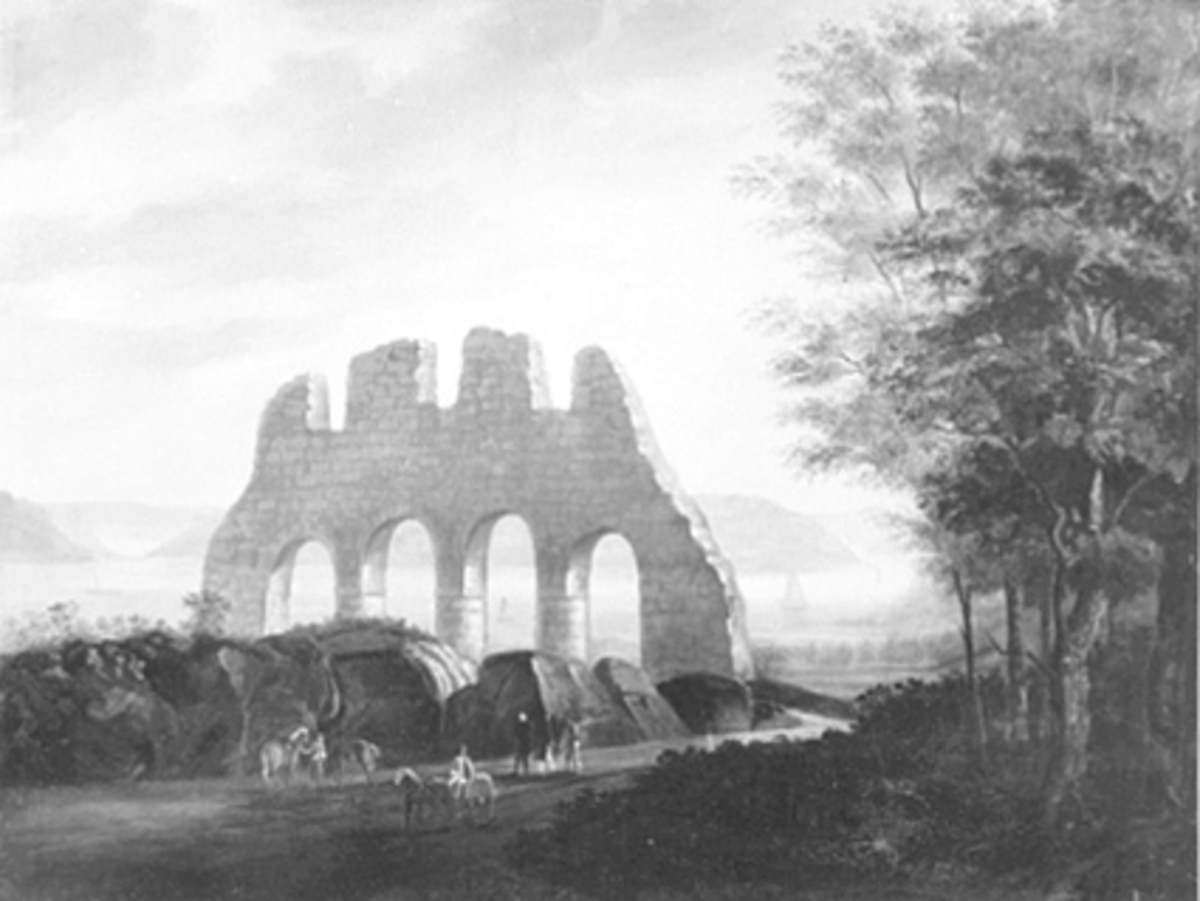 Anno Domkirkeodden, MALERI AV DOMKIRKERUINEN, HESTER, KARJOL, MJØSBÅTER