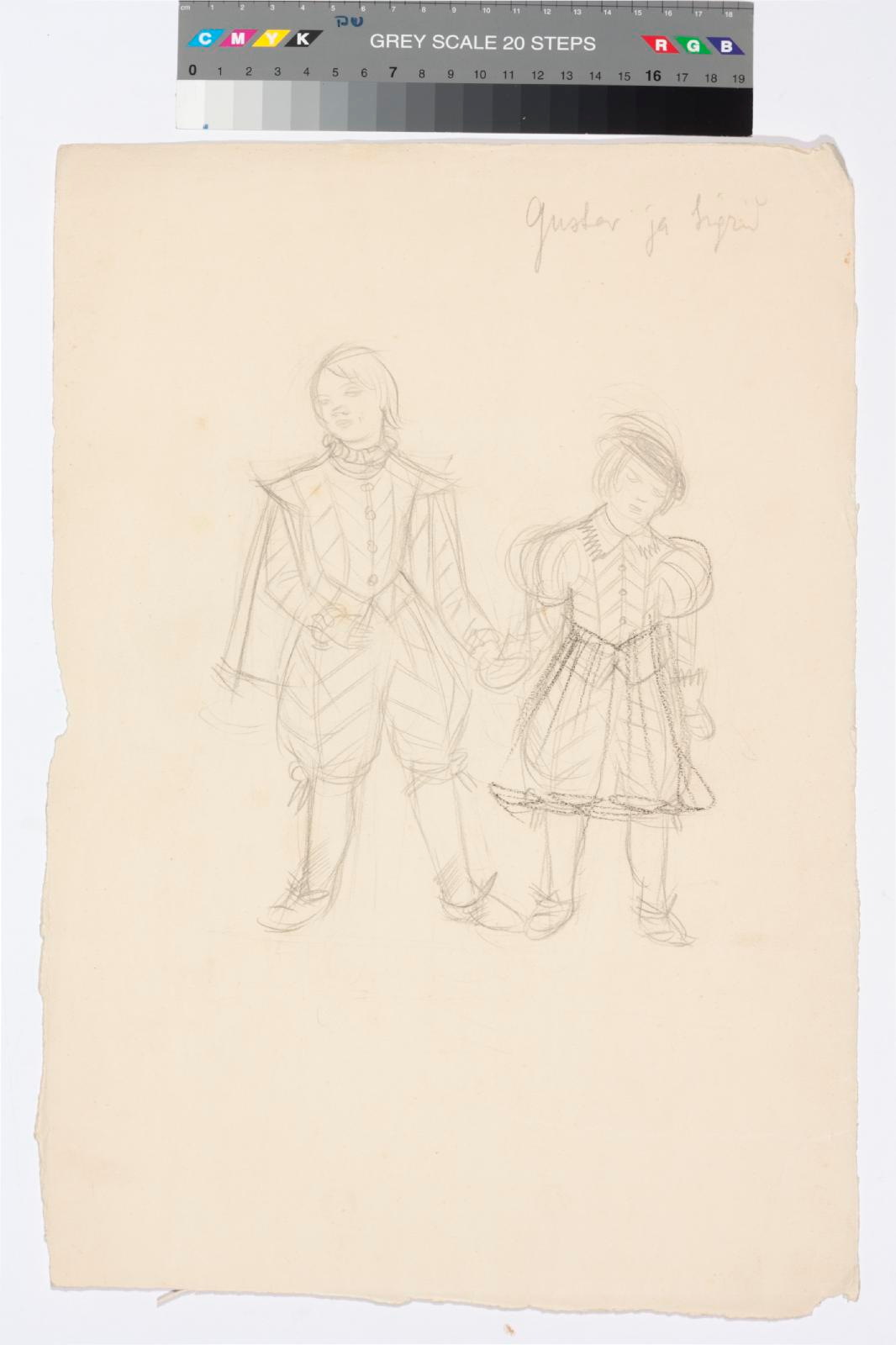 Karin (autor) Luts, A costume design for August Strindberg’s play The King of the Peasants