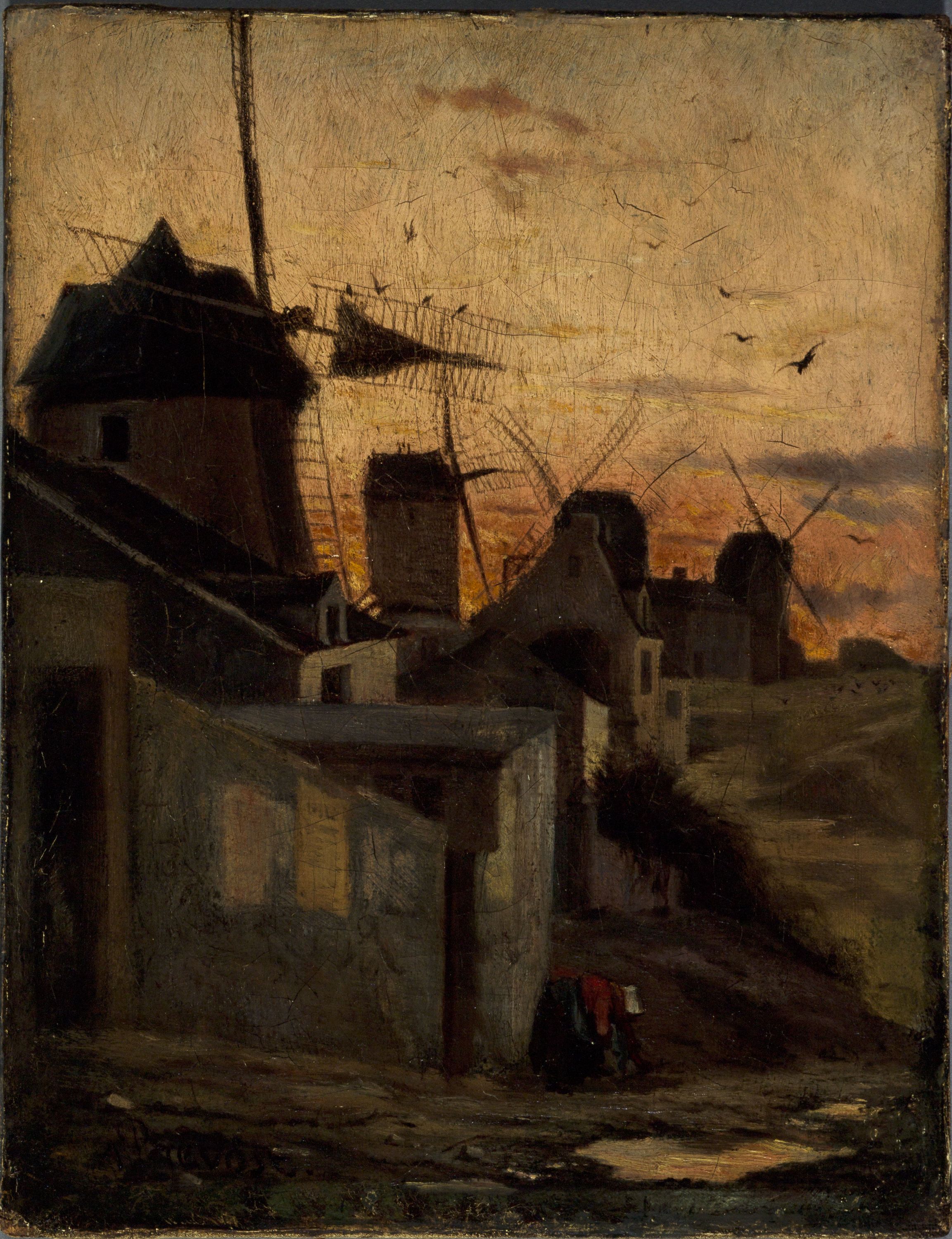 André Prévost, Moulins à Montmartre, actuel 18ème arrondissement.