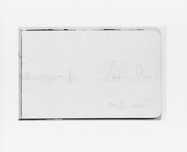 Albert Bierstadt, Mountain Landscape Sketch (from Sketchbook)