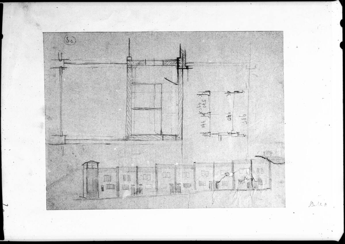 Anonym, Siedlung Heuberg, Wien XVII., Röntgengasse 138, Plachygasse 1, 3, 5, 7, 9, 11 und 13, Skizzen