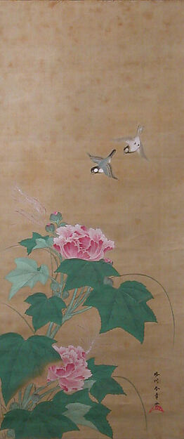 Katsukawa Shunshō　勝川春章, Rose Mallow (Fuyō)