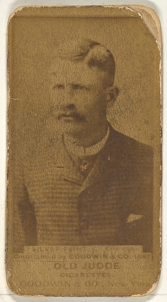 Goodwin & Company, Frank Sylvester "Silver" Flint, Catcher, Chicago, from the Old Judge series (N172) for Old Judge Cigarettes