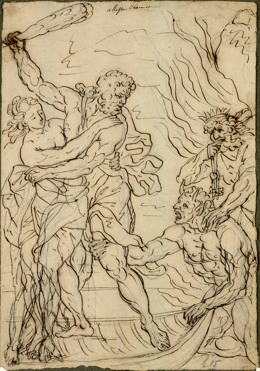 Anonym, Herkules rettet Alkestis vor Thanatos nach dem Drama von Euripides oder der Oper von Händel
