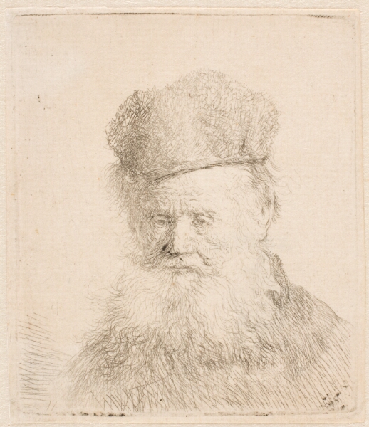 Rembrandt van Rijn, Gammel skægget mand med pelshue
