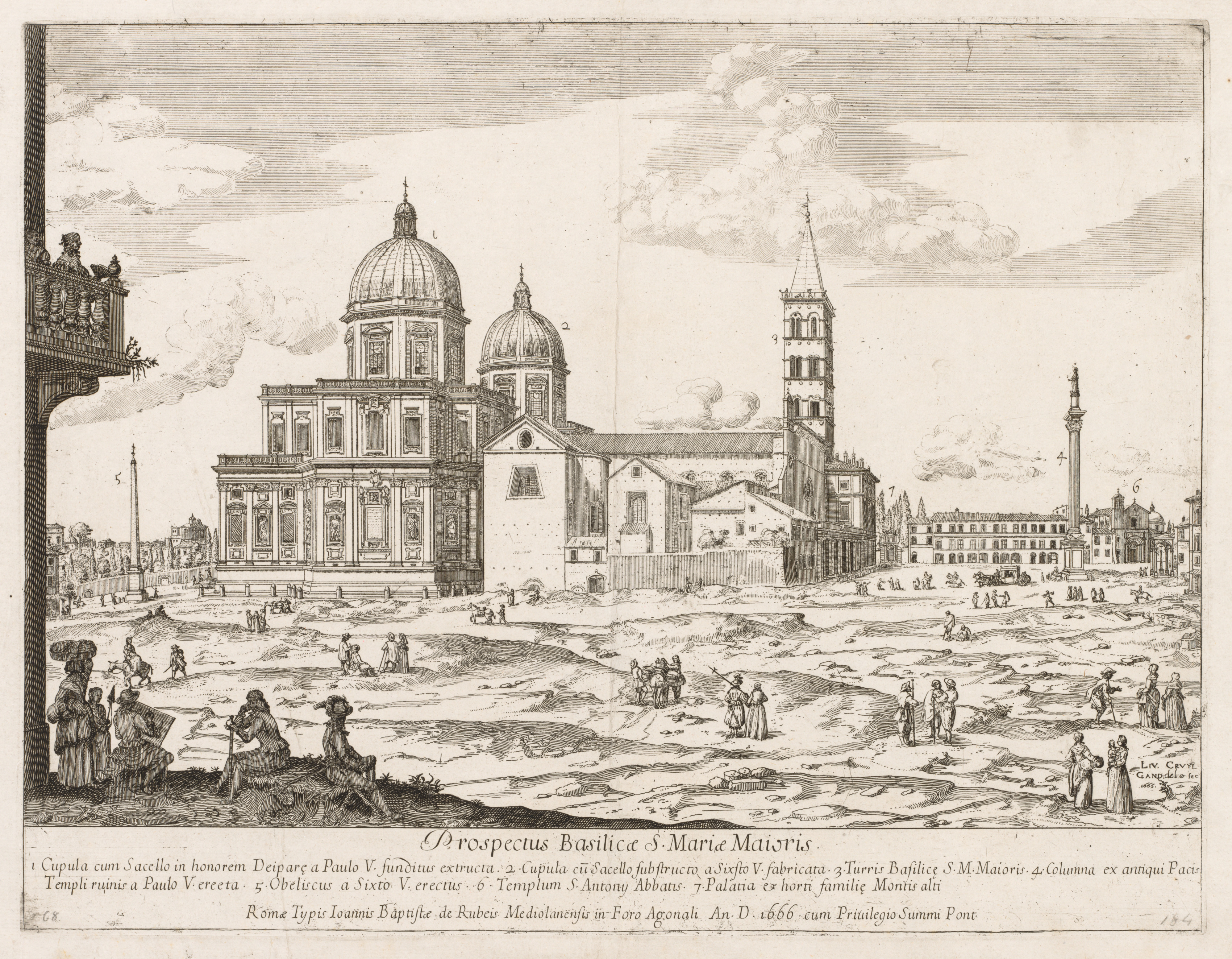 Lievin Cruyl, Santa Maria Maggiore from "Prospectus Locurum Urbis Romae Insign[ium]"