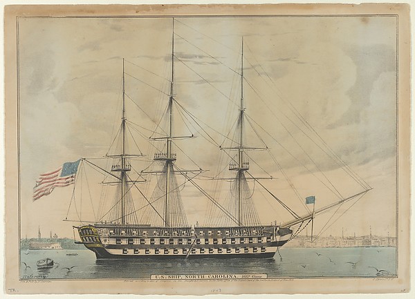 Nathaniel Currier, U. S. Ship North Carolina, 102 Guns