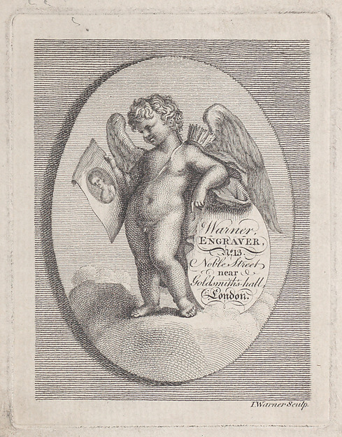 Anonymous, Trade card for I. Warner, Engraver
