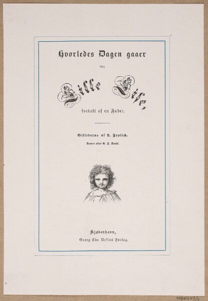 Lorenz Frølich, Illustration til "Hvorledes Dagen gaaer for Lille Lise"