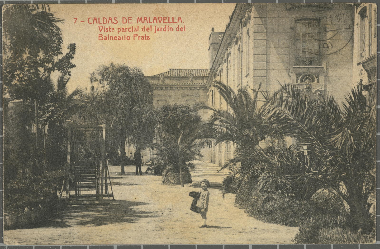 Josep Thomas Bigas, 7 - CALDAS DE MALAVELLA. Vista parcial del jardín del Balnearo Prats