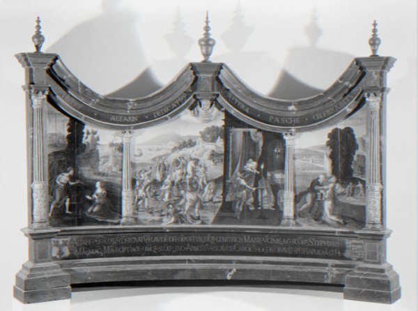 anonymous, Triptych with the Stoning of Saint Stephen and the Legend of the Finding of his Grave