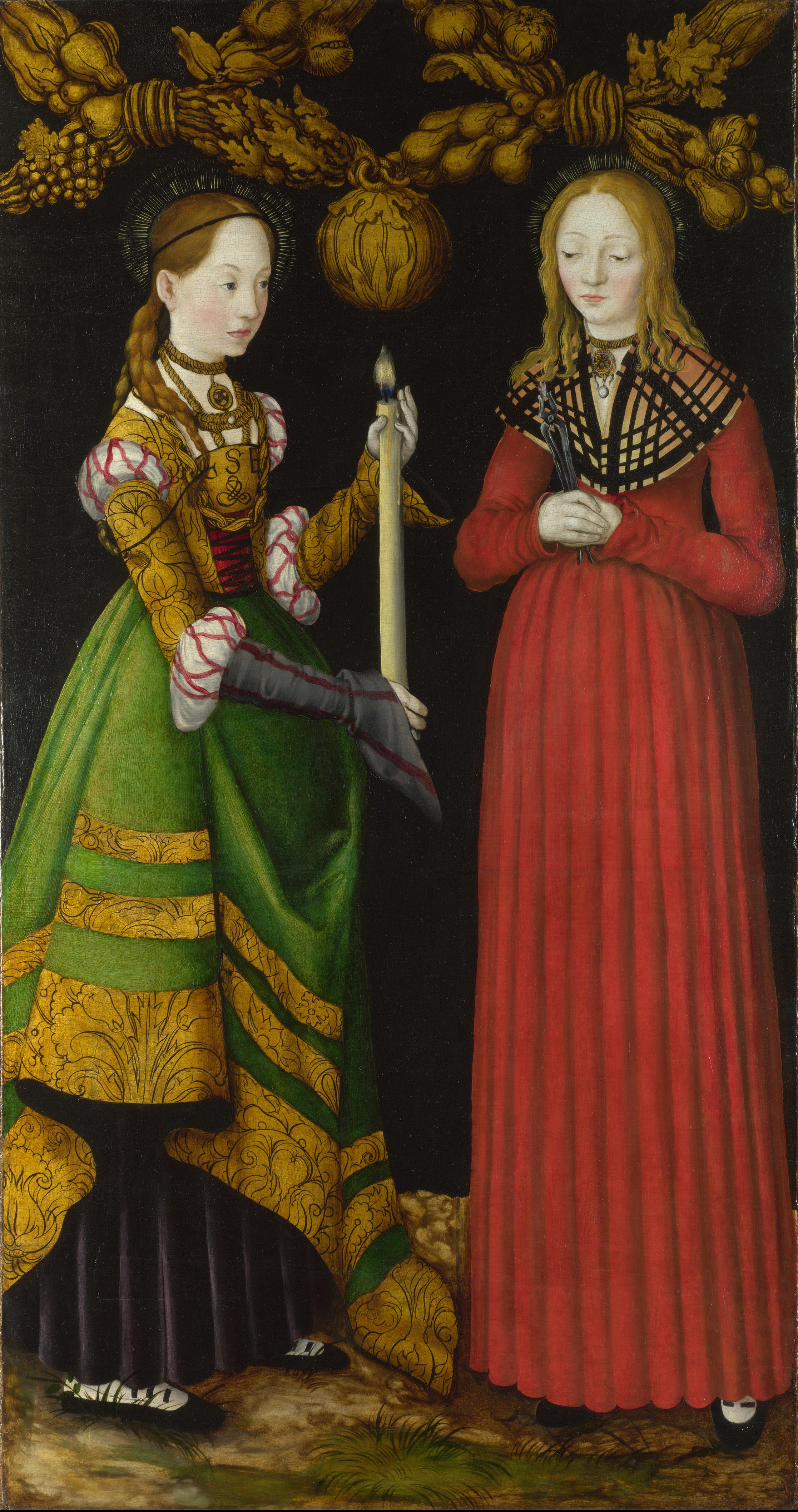 Lucas Cranach the Elder, Saints Genevieve and Apollonia