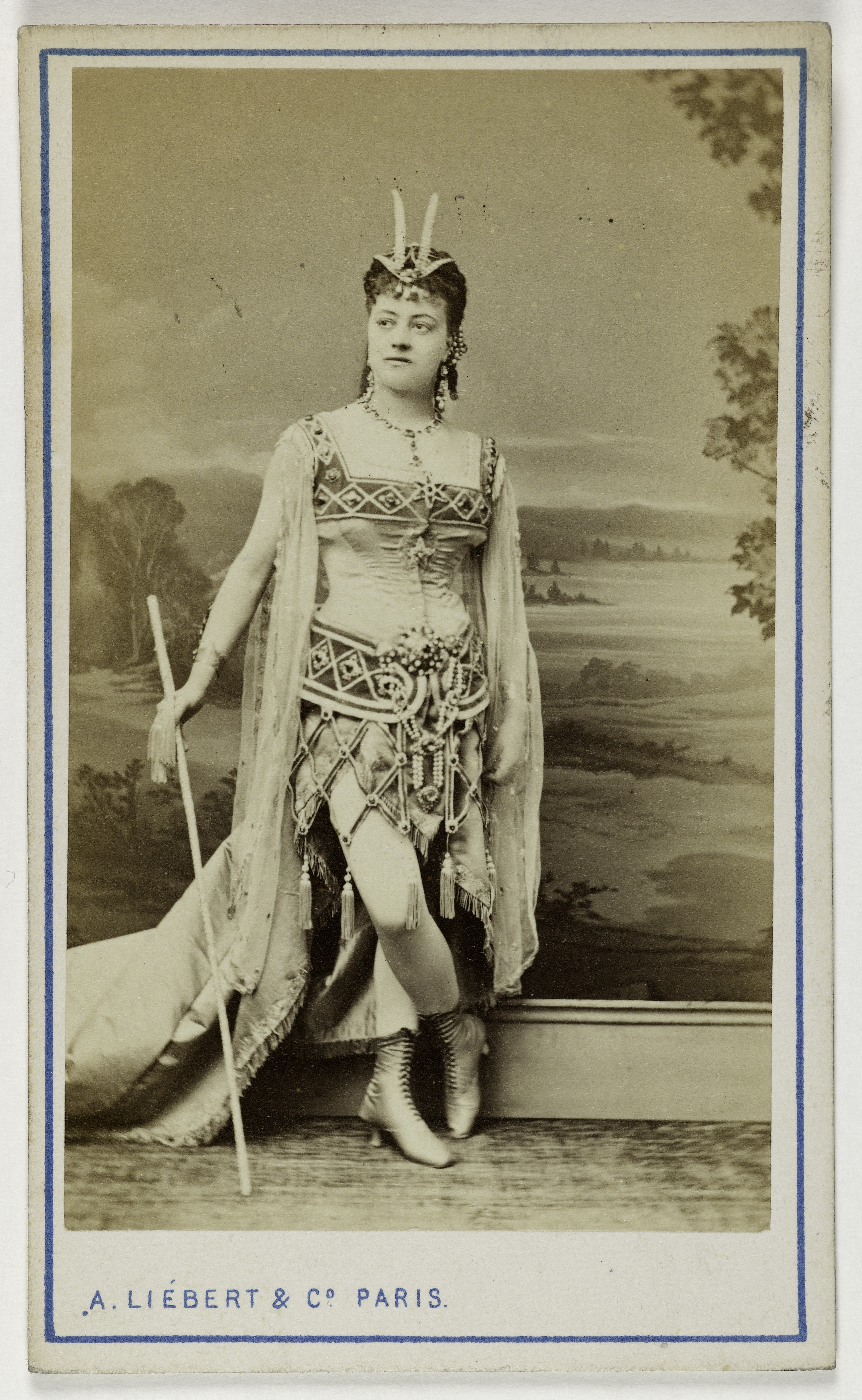Alphonse Liébert, Portrait d'Elisabeth de Géraudon ou Gérandon, (dite aussi Volnay), (-1896), (actrice)