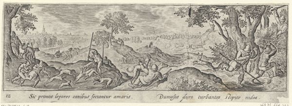 Collaert, Adriaen, (-1618), (printmaker), Venationis, piscationis, et aucupii typi: Hare hunt