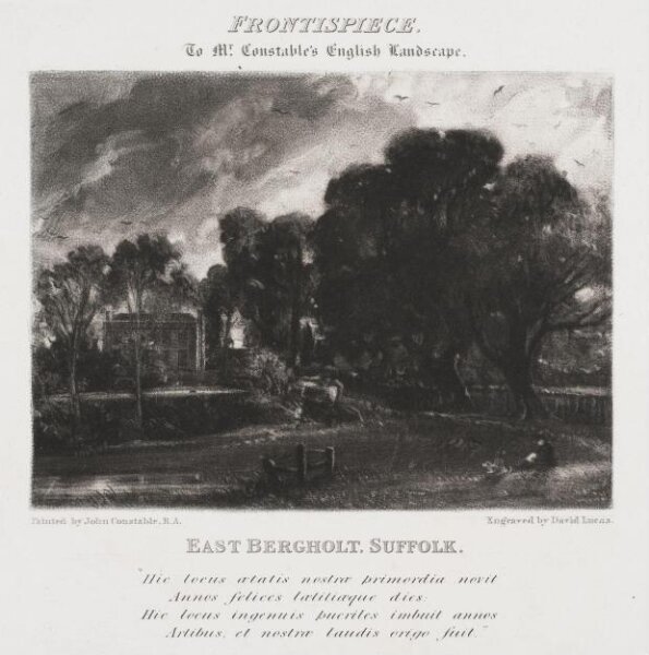 Constable, John RA, EAST BERGHOLT, SUFFOLK.