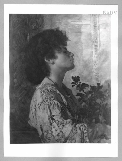 Hans Makart, Italienerin (mit Blumen)