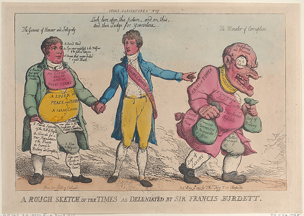 Thomas Rowlandson, A Rough Sketch of the Times as Delineated by Sir Francis Burdett